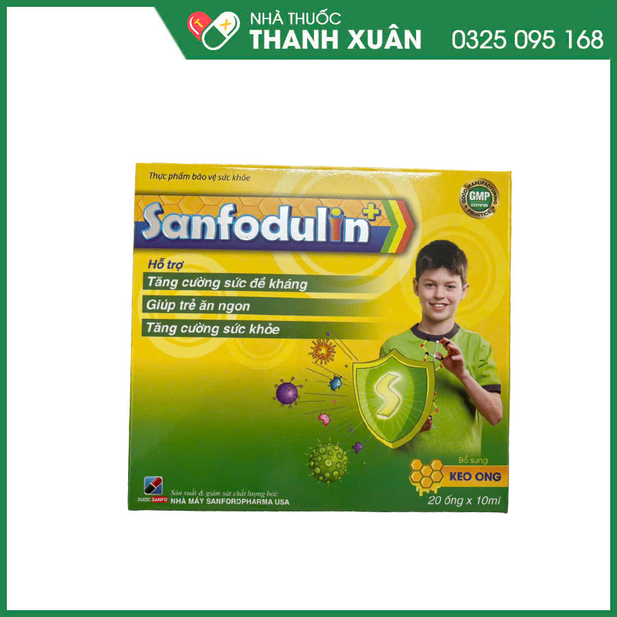 Sanfodulin hỗ trợ tăng sức đề kháng cho cơ thể, giảm nguy cơ mắc bệnh về đường hô hấp trên